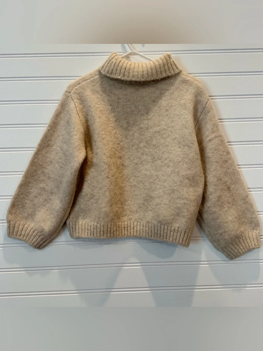 Zara Kids Oatmeal Beige Turtleneck Sweater 3Y Wool Blend